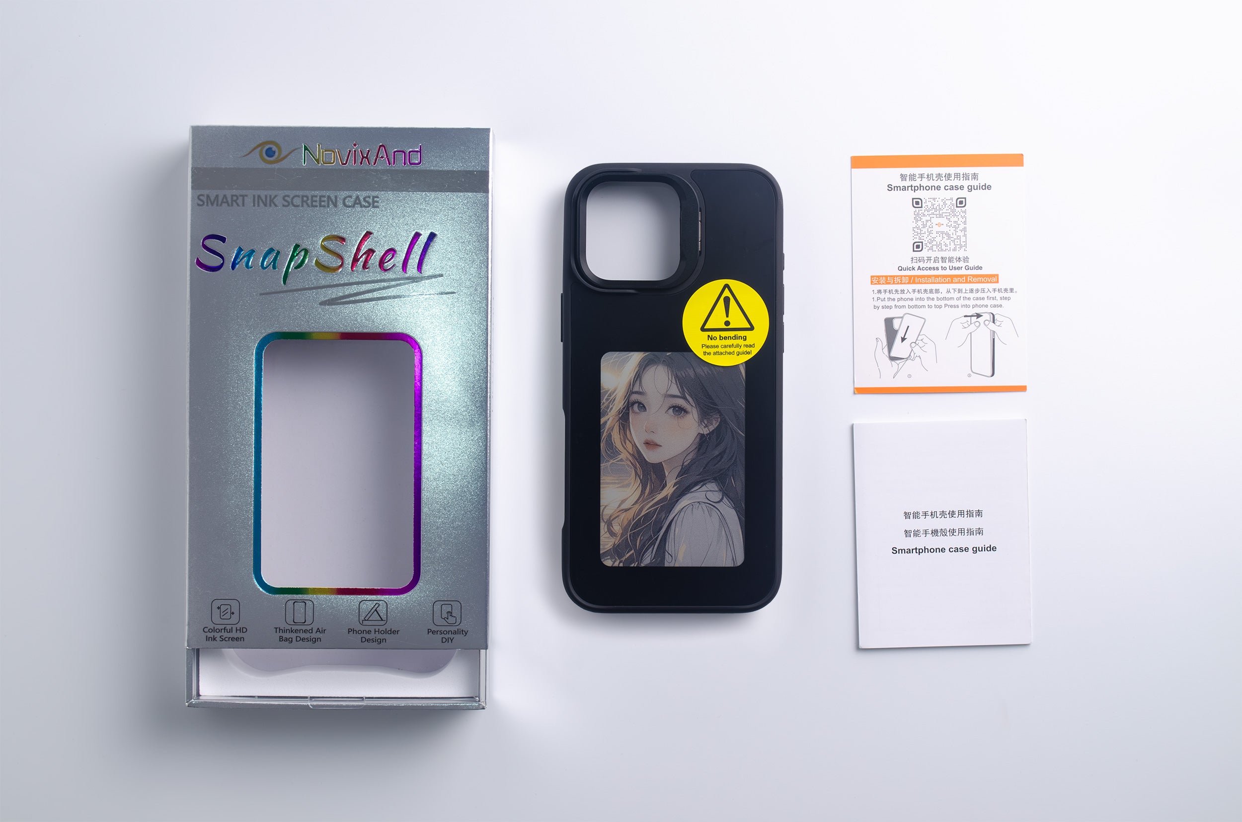 E-Ink Phone Case for iPhone 16 Pro Max, Minimalist Style