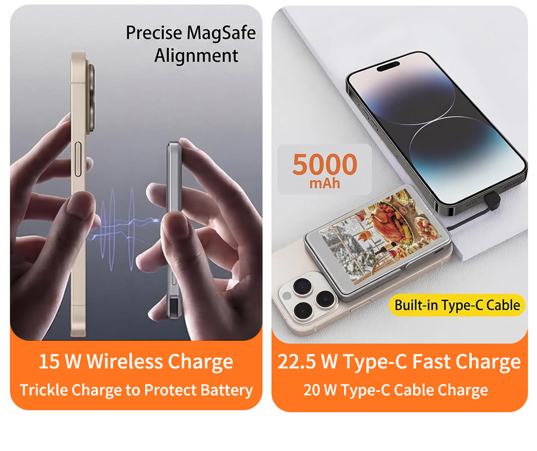 E-Ink Screen Magnetic Wireless Charging Power Bank
