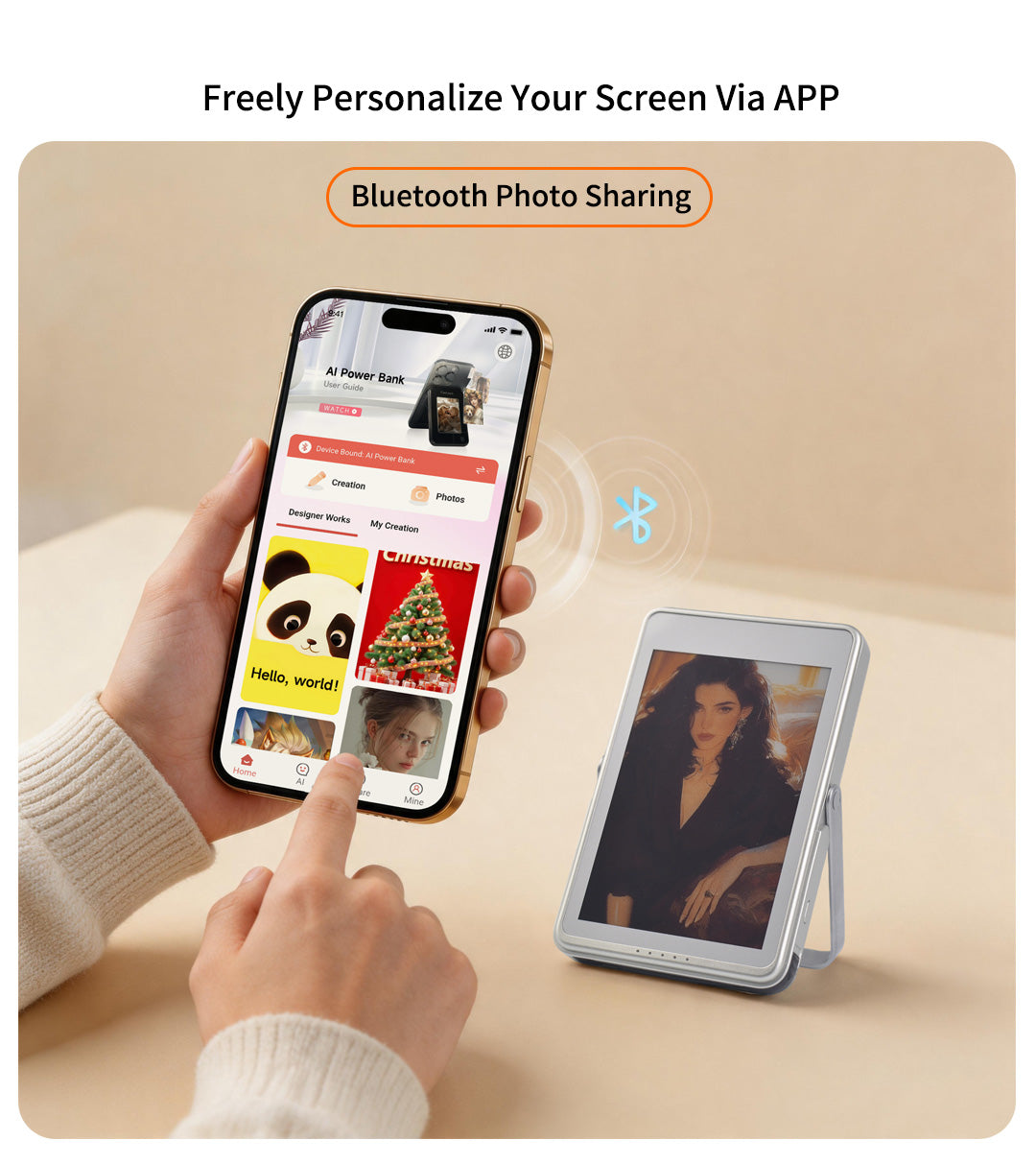 E-Ink Screen Magnetic Wireless Charging Power Bank