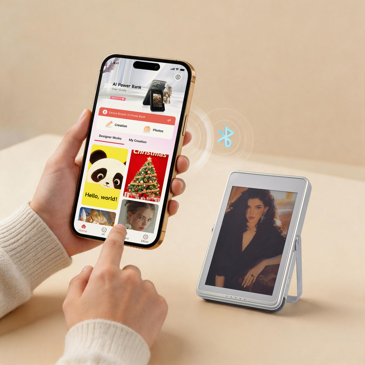 E-Ink Screen Magnetic Wireless Charging Power Bank